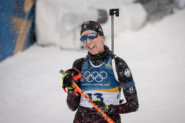Franziska Preuss (GER), 12,5-km-Massenstart der Frauen im Biathlon bei den Olympischen Winterspielen Milano Cortina 2026 in der Südtirol Arena, Antholz-Anterselva, Italien, am 21. Februar 2026. Womens 12.5 km Mass Start biathlon event at the Olympic Winter games, Winterspiele,Spiele, Summer games Milano Cortina 2026 at the Südtirol Arena, Antholz-Anterselva, Italy, on February 21, 2026. *** Franziska Preuss GER , 12.5 km mass start womens biathlon event at the Olympic Winter Games Milano Cortina 2026 at the Südtirol Arena, Antholz Anterselva, Italy, on February 21, 2026 Womens 12 5 km Mass Start biathlon event at the Olympic Winter Games Milano Cortina 2026 at the Südtirol Arena, Antholz Anterselva, Italy, on February 21, 2026 Copyright: HMBxMedia MarcxNiemeyer
