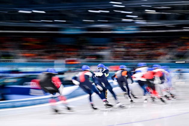 Speed skating, Eisschnelllauf Men s Mass Start, Speed Skating, at the Olympic Winter games, Winterspiele,Spiele, Summer games Milano Cortina 2026, at Milano Speed Skating Stadium, on February 21, 2026 in Milan, Italy. Noxthirdxpartyxsales  aflo_320749584