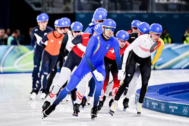 Speed skating, Eisschnelllauf Men s Mass Start, Speed Skating, at the Olympic Winter games, Winterspiele,Spiele, Summer games Milano Cortina 2026, at Milano Speed Skating Stadium, on February 21, 2026 in Milan, Italy. Noxthirdxpartyxsales  aflo_320749336