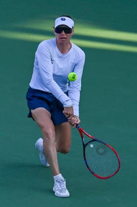 2026 Dubai Duty Free Tennis Championships DUBAI, UAE - FEBRUARY 21: German tennis player Laura Siegemund and Russian tennis player Vera Zvonareva compete against Canadian tennis player Gabriela Dabrowski and Brazilian tennis player Luisa Stefani in the women’s doubles final of the Dubai Duty Free Tennis Championships at the Dubai Duty Free Tennis Stadium in Dubai, United Arab Emirates, on February 21, 2026. Waleed Zein Anadolu Dubai United Arab Emirates. Editorial use only. Please get in touch for any other usage.  Copyright: x2026xAnadoluxWaleedxZeinx