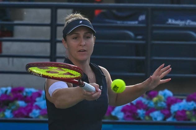 2026 Dubai Duty Free Tennis Championships DUBAI, UAE - FEBRUARY 21: German tennis player Laura Siegemund and Russian tennis player Vera Zvonareva compete against Canadian tennis player Gabriela Dabrowski and Brazilian tennis player Luisa Stefani in the women’s doubles final of the Dubai Duty Free Tennis Championships at the Dubai Duty Free Tennis Stadium in Dubai, United Arab Emirates, on February 21, 2026. Waleed Zein Anadolu Dubai United Arab Emirates. Editorial use only. Please get in touch for any other usage.  Copyright: x2026xAnadoluxWaleedxZeinx