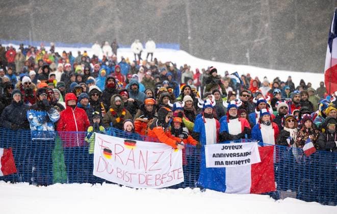 MILANO CORTINA 2026 - OLYMPISCHE WINTERSPIELE - ANTERSELVA - BIATHLON - 12,5KM MASSENSTART FRAUEN ** NUR FÜR REDAKTIONELLE ZWECKE ** EDITORIAL USE ONLY **<p>21 02 2026-Anterselva: Olympische Winterspiele Milano Cortina 2026 Biathlon Anterselva Biathlon Arena - Antholz Event: 12,5km Massenstart Frauen im Foto: Biathlon-Fans ( Italien Venetien Antholz Copyright: SaschaxFromm *** MILANO CORTINA 2026 OLYMPIC WINTER GAMES ANTERSELVA BIATHLON 12,5KM MASS START WOMEN FOR EDITORIAL PURPOSES ONLY EDITORIAL USE ONLY p 21 02 2026 Anterselva Olympic Winter Games Milano Cortina 2026 Biathlon Anterselva Biathlon Arena Antholz Event 12,5km Mass Start Women in photo Biathlon Fans Italy Veneto Antholz Copyright SaschaxFromm Copyright: SaschaxFromm doc84oaal8042b1jr0432298 ,EDITORIAL USE ONLY