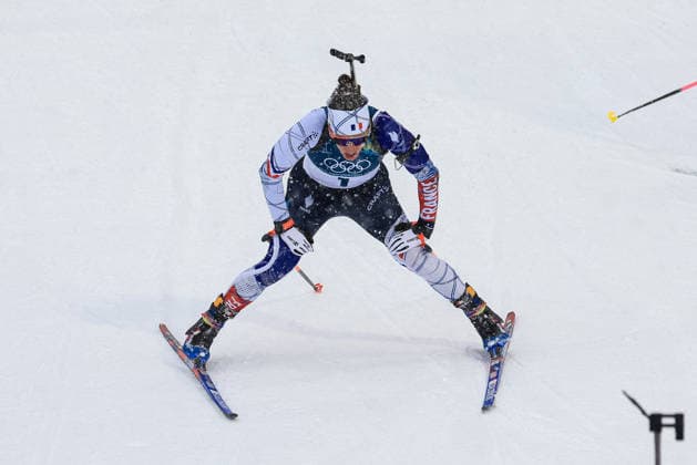 GIOCHI OLIMPICI - Olimpiadi Invernali Milano-Cortina 2026 - Biathlon Women s 12.5km Mass Start Julia Simon (FRA) 2nd place, Silver Medal at the finish line during the Olympic Winter games, Winterspiele,Spiele, Summer games Milano-Cortina 2026, Biathlon Women s 12.5km Mass Start on February 21, 2026 at Antholz-Anterselva Biathlon Arena in Anterselva, Italy Cortina D Ampezzo Italy  Copyright: xIPAxSport ABACAx