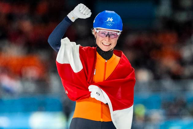 Speed skating, Eisschnelllauf - Milano Cortina 2026 Winter Olympics: Day 15 Marijke Groenewoud of Team Netherlands celebrates after winning gold in the Speed Skating Women s Mass Start final on day fifteen of the Milano Cortina 2026 Winter Olympic Games, Olympische Spiele, Olympia, OS at Milano Speed Skating Stadium on February 21, 2026 in Milan, Italy. Milano Italy  Copyright: xAndrzejxIwanczukx originalFilename:iwanczuk-speedska260221_npdhr.jpg
