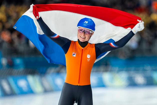 Speed skating, Eisschnelllauf - Milano Cortina 2026 Winter Olympics: Day 15 Marijke Groenewoud of Team Netherlands celebrates after winning gold in the Speed Skating Women s Mass Start final on day fifteen of the Milano Cortina 2026 Winter Olympic Games, Olympische Spiele, Olympia, OS at Milano Speed Skating Stadium on February 21, 2026 in Milan, Italy. Milano Italy  Copyright: xAndrzejxIwanczukx originalFilename:iwanczuk-speedska260221_nplz8.jpg
