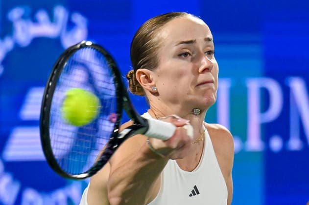 2026 Dubai Duty Free Tennis Championships DUBAI, UNITED ARAB EMIRATES – FEBRUARY 21: Elina Svitolina (seen) of Ukraine competes against Jessica Pegula of the United States during the women’s singles final of the Dubai Duty Free Tennis Championships at the Dubai Duty Free Tennis Stadium in Dubai, United Arab Emirates, on February 21, 2026. Waleed Zein Anadolu Dubai United Arab Emirates. Editorial use only. Please get in touch for any other usage.  Copyright: x2026xAnadoluxWaleedxZeinx