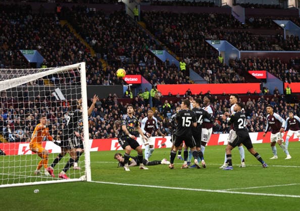 Tammy Abraham (AV) scores for Villa (1-1) at the Aston Villa v Leeds United EPL match, at Villa Park, Birmingham, UK on 21st February, 2026. 