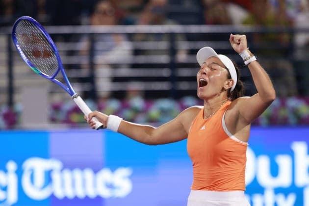 Jessica Pegula celebrates after winning, jubilation, joy, emotionFinal match, FinalDubai Duty Free Tennis Championships, Dubai, U A E Copyright: xJuergenxHasenkopfx