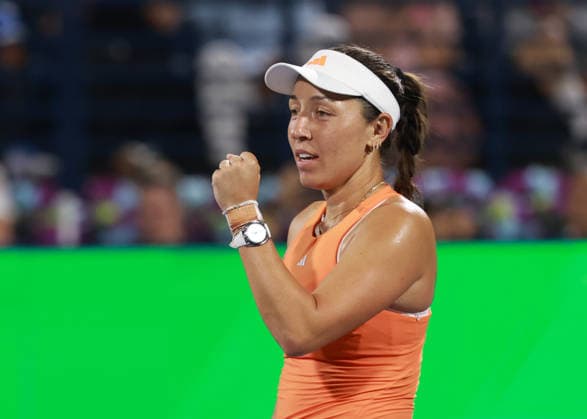 Jessica Pegula celebrates after winning, jubilation, joy, emotionFinal match, FinalDubai Duty Free Tennis Championships, Dubai, U A E Copyright: xJuergenxHasenkopfx