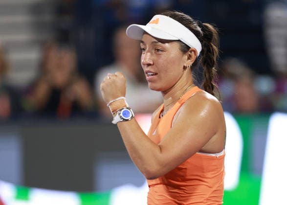 Jessica Pegula celebrates after winning, jubilation, joy, emotionFinal match, FinalDubai Duty Free Tennis Championships, Dubai, U A E Copyright: xJuergenxHasenkopfx