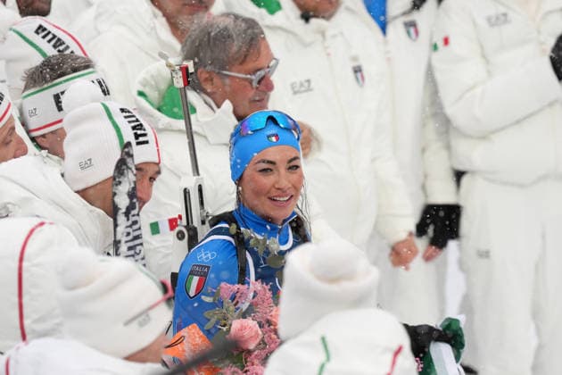 Italy™s WIERER Dorothea , last competition in career during Biathlon women™s 12, 5 km Mass Start at Antholz-Anterselva Biathlon Arena at the Milano Cortina 2026 Winter Olympics, in Anterselva (Italy) February 21 , 2026 (Spada LaPresse)  Copyright: xSpada LaPressex