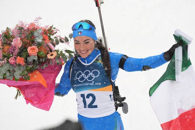 Italy™s WIERER Dorothea , last competition in career during Biathlon women™s 12, 5 km Mass Start at Antholz-Anterselva Biathlon Arena at the Milano Cortina 2026 Winter Olympics, in Anterselva (Italy) February 21 , 2026 (Spada LaPresse)  Copyright: xSpada LaPressex