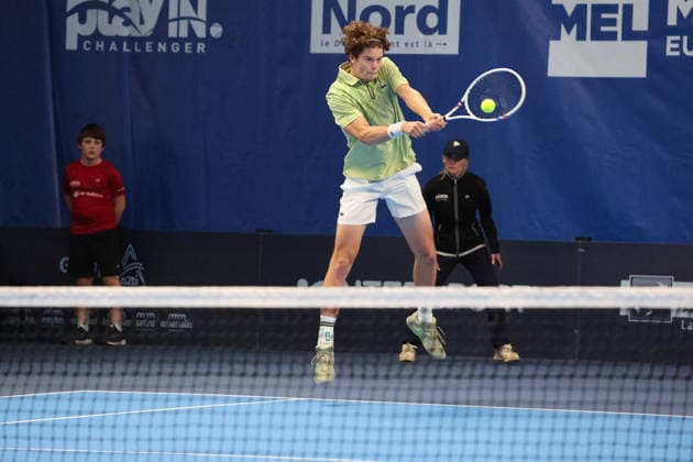 TENNIS : Play In Challenger Lille 2026 - ATP, Tennis Herren 125 Challenger Tour - 21 02 2026 Alexander BLOCKX (Belgique) au Play In Challenger Lille 2026, ATP 125 Challenger Tour, le 21 fÃ vrier 2026 - photo Laurent Sanson PsnewZ  Copyright: xLaurentxSANSONx xPsnewZx