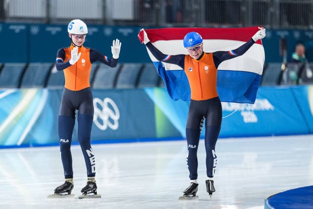 2026 Milano-Cortina Winter Olympics MILAN, ITALY - FEBRUARY 21: Marijke Groenewoud of Netherlands, finished first in the race, celebrates after competing in women s mass start Speed skating, Eisschnelllauf event during the 2026 Milano-Cortina Winter Olympics at Milan Speed Skating Stadium in Milan, Italy on February 21, 2026. Cemal Yurttas Anadolu Milan Italy. Editorial use only. Please get in touch for any other usage.  Copyright: x2026xAnadoluxCemalxYurttaÅüx