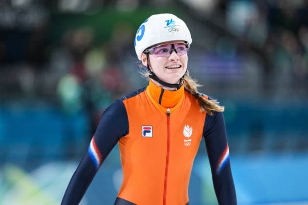 2026 Milano-Cortina Winter Olympics MILAN, ITALY - FEBRUARY 21: Marijke Groenewoud of Netherlands, finished first in the race, celebrates after competing in women s mass start Speed skating, Eisschnelllauf event during the 2026 Milano-Cortina Winter Olympics at Milan Speed Skating Stadium in Milan, Italy on February 21, 2026. Cemal Yurttas Anadolu Milan Italy. Editorial use only. Please get in touch for any other usage.  Copyright: x2026xAnadoluxCemalxYurttaÅüx