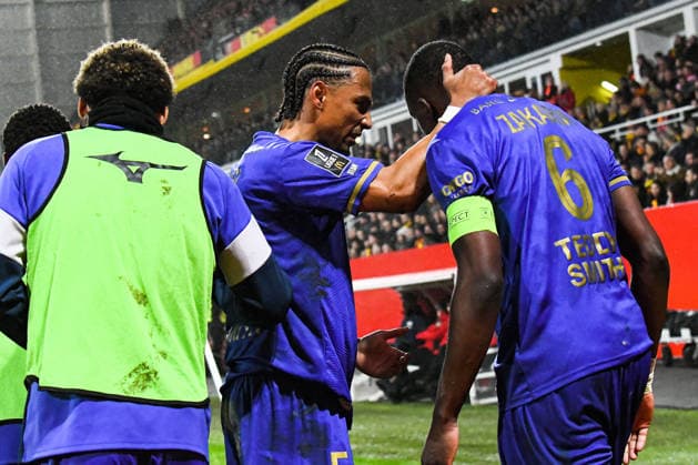 FOOTBALL : RC Lens vs AS Monaco - Ligue 1 - JournÃ e 23 - 21 02 2026 Joie des joueurs de l™AS Monaco aprÃ s le but de Denis Zakaria (AS Monaco) LensFrance  Copyright: xBaptistexAutissierx