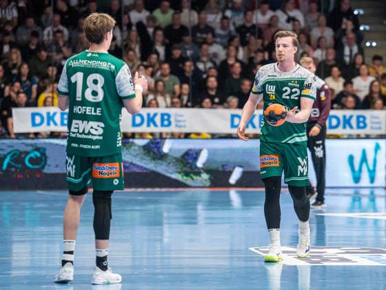 Erik Persson Frisch Auf Goeppingen, 22 on the ball, Frisch Auf Goeppingen vs THW Kiel, Handball, 1 Bundesliga, Men, Season 2025 2026, 21 02 2026, Frisch Auf Goeppingen vs THW Kiel, Handball, 1 Bundesliga, Men, Season 2025 2026, 21 02 2026 Goeppingen Copyright: xEibner-Pressefoto MichaelxSchmidx EP_MST