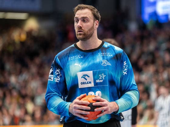 Andreas Wolff THW Kiel, 33 , Frisch Auf Goeppingen vs THW Kiel, Handball, 1 Bundesliga, Men, Season 2025 2026, 21 02 2026, Frisch Auf Goeppingen vs THW Kiel, Handball, 1 Bundesliga, Men, Season 2025 2026, 21 02 2026 Goeppingen Copyright: xEibner-Pressefoto MichaelxSchmidx EP_MST