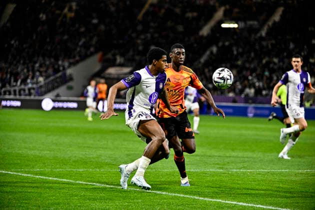FOOTBALL : Toulouse vs PFC - 23eme Journee de Ligue1 McDonald S - Toulouse - 21 02 2026 Dayann Methalie (tfc) vs Alimami Gory (pfc) Toulouse  Copyright: xThierryxBretonx