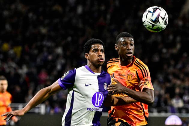 FOOTBALL : Toulouse vs PFC - 23eme Journee de Ligue1 McDonald S - Toulouse - 21 02 2026 Dayann Methalie (tfc) vs Alimami Gory (pfc) Toulouse  Copyright: xThierryxBretonx