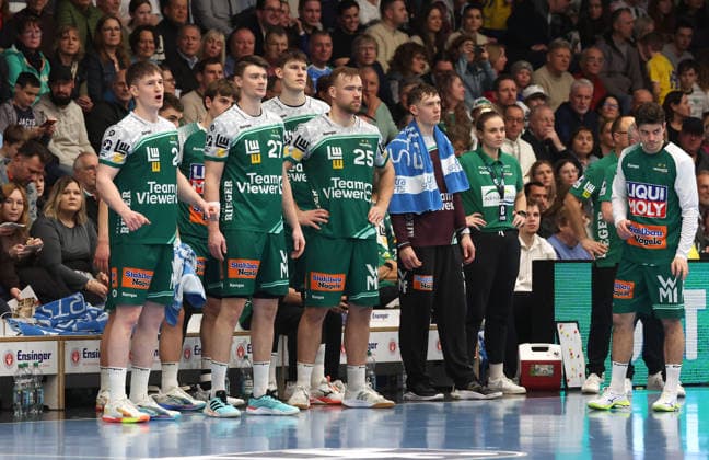 21 02 2026, Germany, Göppingen, Handball DAIKIN HBL, FRISCH AUF Göppingen vs THW Kiel, Disappointment FAG