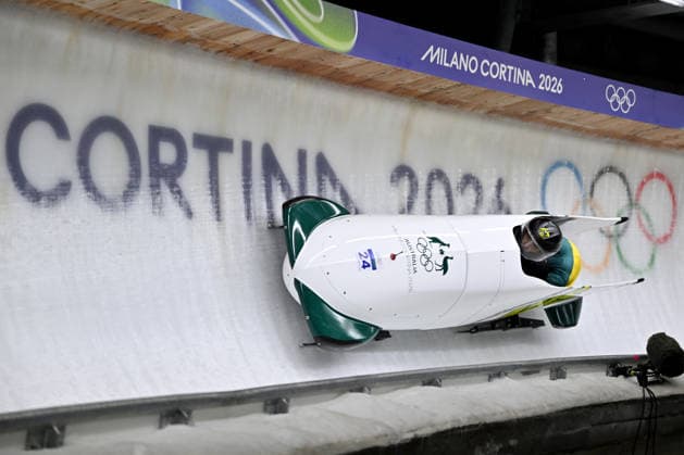 Cortina d Ampezzo, Italy, February 21th 2026. Bree Walker and Kiara Reddingius of Australia in action during the Bobsleight 2-woman Heat 3 and 4 race of the Olympic Winter games, Winterspiele,Spiele, Summer games 2026 in Cortina d Ampezzo, Italy. (Photo by Igor Kupljenik Sports Press Photo)  Copyright: xIgorxKupljenikx xSPPx Sportspressphoto_SPR95639