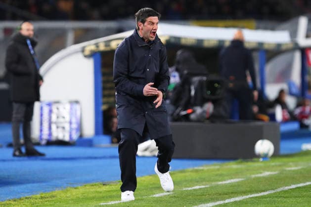 Cristian Chivu, head coach of FC Internazionale Milano reacts during the serie A match between US Lecce and FC Internazionale Milano at Ettore Giardiniero - Via del Mare stadium in Lecce (Italy), February 21, 2026. massimilianoxcarnabuci