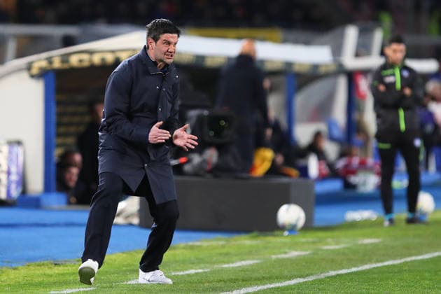 Cristian Chivu, head coach of FC Internazionale Milano reacts during the serie A match between US Lecce and FC Internazionale Milano at Ettore Giardiniero - Via del Mare stadium in Lecce (Italy), February 21, 2026. massimilianoxcarnabuci