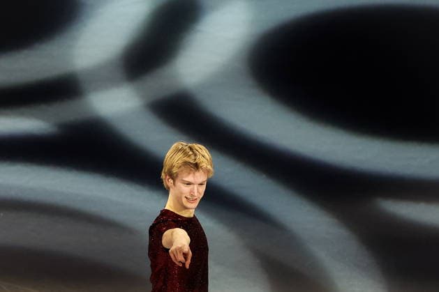 ITALY, MILAN - FEBRUARY 21, 2026: Daniel Grassl of Italy performs during the Figure skating, Eiskunstlauf exhibition gala at the 2026 Winter Olympic Games, Olympische Spiele, Olympia, OS at Milano Ice Skating Arena. Peter Kovalev TASS  89054081