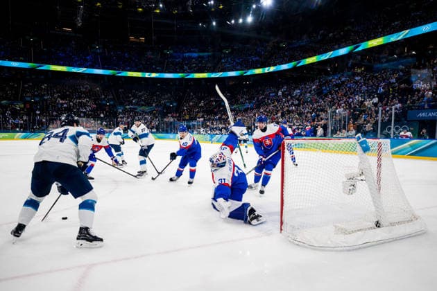 260221 Kaapo Kakko of Finland and goaltender Samuel Hlavaj of Slovakia in the men s Ice hockey, Eishockey bronze medal game between Slovakia and Finland during day 15 of the 2026 Winter Olympics on February 21, 2026 in Milan. Photo: Joel Marklund BILDBYRAN kod JM JM0801 bbeng ishockey ice hockey Olympic Games, Olympische Spiele, Olympia, OS olympics winter olympics os ol olympiska spel vinter-os olympiske leker milano cortina 2026 milan cortina 2026 milano cortina 2026 olympic games milano cortina 2026 winter olympic games milano cortina-os milano cortina-ol vinter-ol bronsmatch bronze medal game finland slovakien slovakia *** 260221 Kaapo Kakko of Finland and goaltender Samuel Hlavaj of Slovakia in the men s ice hockey bronze medal game between Slovakia and Finland during day 15 of the 2026 Winter Olympics on February 21, 2026 in Milan Photo Joel Marklund BILDBYRAN kod JM JM0801 bbeng ishockey ice hockey olympic games olympics winter olympics os ol olympiska spel vinter os olympiske leker milano cortina 2026 milan cortina 2026 milano cortina 2026 olympic games milano cortina 2026 winter olympic games milano cortina os milano cortina ol vinter ol bronsmatch bronze medal game finland slovakien slovakia  Copyright: JOELxMARKLUND BB260221JM003