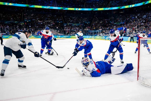 260221 Kaapo Kakko of Finland and goaltender Samuel Hlavaj of Slovakia in the men s Ice hockey, Eishockey bronze medal game between Slovakia and Finland during day 15 of the 2026 Winter Olympics on February 21, 2026 in Milan. Photo: Joel Marklund BILDBYRAN kod JM JM0801 bbeng ishockey ice hockey Olympic Games, Olympische Spiele, Olympia, OS olympics winter olympics os ol olympiska spel vinter-os olympiske leker milano cortina 2026 milan cortina 2026 milano cortina 2026 olympic games milano cortina 2026 winter olympic games milano cortina-os milano cortina-ol vinter-ol bronsmatch bronze medal game finland slovakien slovakia *** 260221 Kaapo Kakko of Finland and goaltender Samuel Hlavaj of Slovakia in the men s ice hockey bronze medal game between Slovakia and Finland during day 15 of the 2026 Winter Olympics on February 21, 2026 in Milan Photo Joel Marklund BILDBYRAN kod JM JM0801 bbeng ishockey ice hockey olympic games olympics winter olympics os ol olympiska spel vinter os olympiske leker milano cortina 2026 milan cortina 2026 milano cortina 2026 olympic games milano cortina 2026 winter olympic games milano cortina os milano cortina ol vinter ol bronsmatch bronze medal game finland slovakien slovakia  Copyright: JOELxMARKLUND BB260221JM008