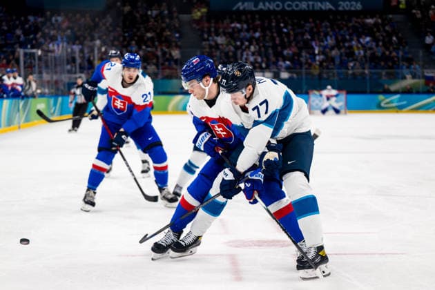 260221 Juraj Slafkovsky of Slovakia and Niko Mikkola of Finland in the men s Ice hockey, Eishockey bronze medal game between Slovakia and Finland during day 15 of the 2026 Winter Olympics on February 21, 2026 in Milan. Photo: Emma Wallskog BILDBYRAN kod EW JM0801 bbeng ishockey ice hockey Olympic Games, Olympische Spiele, Olympia, OS olympics winter olympics os ol olympiska spel vinter-os olympiske leker milano cortina 2026 milan cortina 2026 milano cortina 2026 olympic games milano cortina 2026 winter olympic games milano cortina-os milano cortina-ol vinter-ol bronsmatch bronze medal game finland slovakien slovakia *** 260221 Juraj Slafkovsky of Slovakia and Niko Mikkola of Finland in the men s ice hockey bronze medal game between Slovakia and Finland during day 15 of the 2026 Winter Olympics on February 21, 2026 in Milan Photo Emma Wallskog BILDBYRAN kod EW JM0801 bbeng ishockey ice hockey olympic games olympics winter olympics os ol olympiska spel vinter os olympiske leker milano cortina 2026 milan cortina 2026 milano cortina 2026 olympic games milano cortina 2026 winter olympic games milano cortina os milano cortina ol vinter ol bronsmatch bronze medal game finland slovakien slovakia  Copyright: EMMAxWALLSKOG BB260221EW067