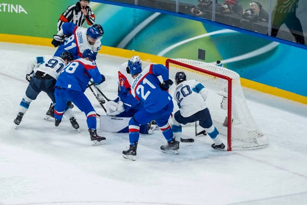 February 21, 2026, Milan, Lombardy, Italy: Forward Sebastian Aho 20 of Team Finland scores a goal against Team Slovakia in the Mens Team Slovakia Vs Team Finland Bronze Medal Game game at the Milano Santagiulia Ice hockey, Eishockey Arena in MILAN, Italy during the 2026 Milano Cortina Winter Olympics. Olympics 2026: Milano Cortina: Ice Hockey Mens: Bronze Medal Game  - ZUMAa161 20260221_oly_a161_002 Copyright: xWalterxG.xArcex