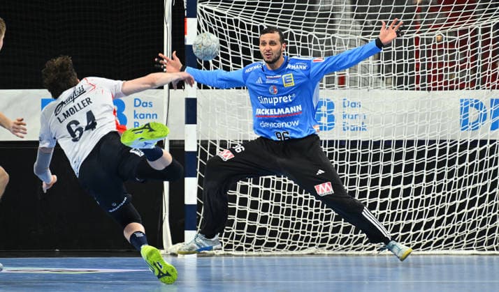 21 02 20265 Handball 1 Bundesliga DAIKIN HBL Season 2025 2026 22 Matchday HC Erlangen Metropolregion Nürnberg HCE SG Flensburg Handewitt xwoxzix Lasse Möller Moeller 64, SG Flensburg Handewitt Khalifa Ghedbane 96, HC Erlangen HCE