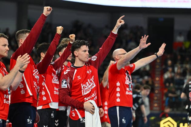 21 02 20265 Handball 1 Bundesliga DAIKIN HBL Season 2025 2026 22 Matchday HC Erlangen Metropolregion Nuremberg HCE SG Flensburg Handewitt xwoxzix Jubel Freude Flensburg