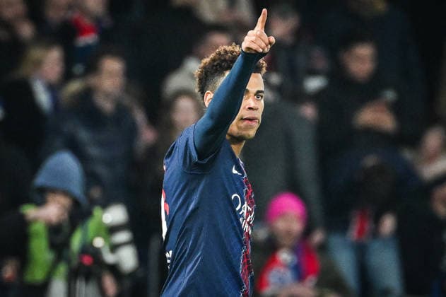 February 21, 2026, Paris, France, France: Desire DOUE of PSG celebrates his goal during the Ligue 1 match between Paris Saint-Germain (PSG) and FC Metz at Parc des Princes Stadium on February 21, 2026 in Paris, France. Paris France - ZUMAm308 20260221_zsp_m308_003 Copyright: xMatthieuxMirvillex
