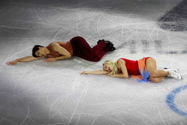 ITALY, MILAN - FEBRUARY 21, 2026: Ice dancers Piper Gilles and Paul Poirier of Canada perform during the Figure skating, Eiskunstlauf exhibition gala at the 2026 Winter Olympic Games, Olympische Spiele, Olympia, OS at Milano Ice Skating Arena 2026 Winter Olympics: Figure Skating  - ZUMAt113 20260221_zaa_t113_813 Copyright: xPeterxKovalevx