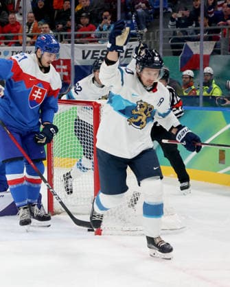 February 21, 2026, Milan, Lombardy, Italy: Sebastian Aho (20) of Team Finland scores a goal against Team Slovakia in the men s Ice hockey, Eishockey bronze medal game during the Milano Cortina 2026 Olympic Winter games, Winterspiele,Spiele, Summer games at Milano Santagiulia Ice Hockey Arena. Olympics 2026: Milano Cortina: Ice Hockey-Men Finals - Bronze Medal Game-SVK V FIN  - ZUMAm117 20260221_oly_m117_008 Copyright: xDavidxMcIntyrex