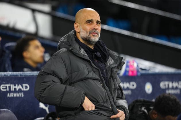 Manchester City v Newcastle United, Premier League Pep Guardiola Manager Of Manchester City during the Manchester City v Newcastle United Premier League match at the Etihad Stadium, Manchester, England on 21 February 2026 Credit: Lee Keuneke Every Second Media Editorial use only. All images are copyright Every Second Media Limited. No images may be reproduced without prior permission. All rights reserved. Premier League and Football League images are subject to licensing agreements with Football DataCo Limited. see https: www.football-dataco.com Copyright: xIMAGO EveryxSecondxMediax ESM-1811-0046 LeexKeunekex xEveryxSecondxMediax