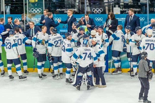 February 21, 2026, Milan, Lombardy, Italy: Team Finland wins the Mens Bronze Medal, defeating Team Slovakia 6:1 at the Milano Santagiulia Ice hockey, Eishockey Arena in MILAN, Italy during the 2026 Milano Cortina Winter Olympics. Milan Italy - ZUMAa161 20260221_oly_a161_052 Copyright: xWalterxG.xArcex