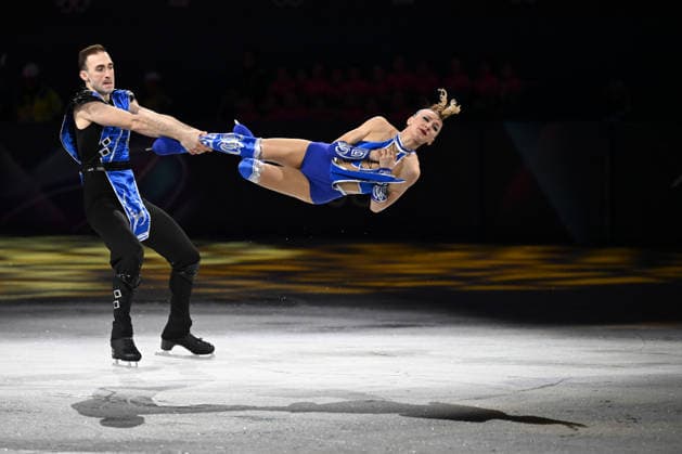 Anastasiia Metelkina Luka Berulava (GEO) during FSK Exhibition Gala, Skating race in Milano, Italy, February 21 2026  Copyright: xFilippoxTomasi IPAxSportx xipa-agency.netx xx IPA_71843924 IPA_Agency_IPA71843924