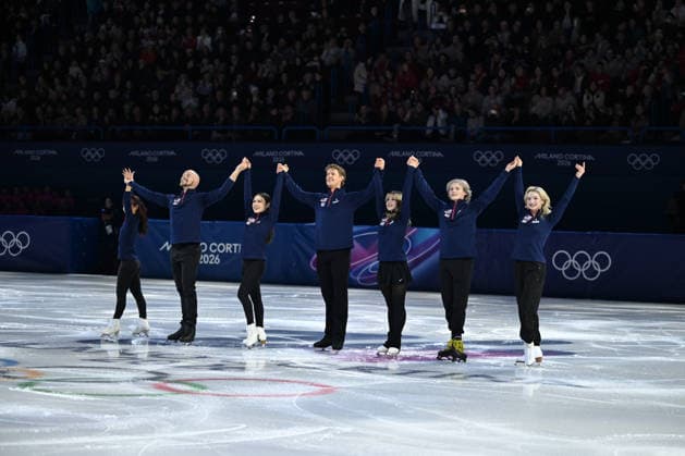 Team USA during FSK Exhibition Gala, Skating race in Milano, Italy, February 21 2026  Copyright: xFilippoxTomasi IPAxSportx xipa-agency.netx xx IPA_71844217 IPA_Agency_IPA71844217