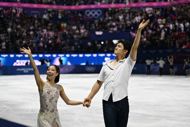 Riku Miura & Ryuichi Kihara (JPN), FEBRUARY 21, 2026 - Figure skating, Eiskunstlauf : Gala Exhibition during the Milano Cortina 2026 Olympic Winter games, Winterspiele,Spiele, Summer games at Milano Ice Skating Arena in Milan, Italy. Noxthirdxpartyxsales  aflo_320798775
