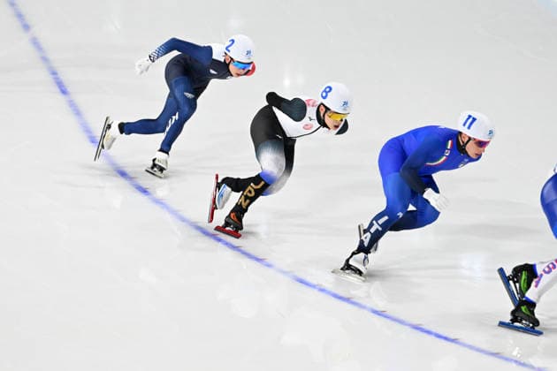Shomu Sasaki (JPN) Speed skating, Eisschnelllauf Men Mass Start at the Milano Speed Skating Stadium during the Milano Cortina 2026 Olympic Winter games, Winterspiele,Spiele, Summer games 21 February 2026, Milan, Italy. Noxthirdxpartyxsales  aflo_320797305