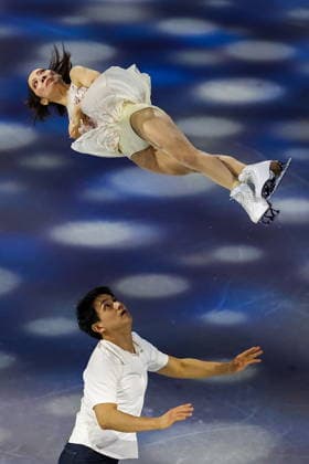 ITALY, MILAN - FEBRUARY 21, 2026: Pair skaters Riku Miura and Ryuichi Kihara of Japan perform during the Figure skating, Eiskunstlauf exhibition gala at the 2026 Winter Olympic Games, Olympische Spiele, Olympia, OS at Milano Ice Skating Arena. Peter Kovalev TASS  89062643
