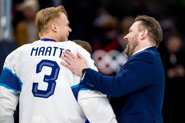 260221 Olli Määttä and Head coach Antti Pennanen of Finland celebrate with their bronze medals at the medal ceremony after winning in the men s Ice hockey, Eishockey bronze medal game between Slovakia and Finland during day 15 of the 2026 Winter Olympics on February 21, 2026 in Milan. Photo: Joel Marklund BILDBYRAN kod JM JM0801 jubel bronze brons bbeng ishockey ice hockey Olympic Games, Olympische Spiele, Olympia, OS olympics winter olympics os ol olympiska spel vinter-os olympiske leker milano cortina 2026 milan cortina 2026 milano cortina 2026 olympic games milano cortina 2026 winter olympic games milano cortina-os milano cortina-ol vinter-ol bronsmatch bronze medal game finland slovakien slovakia *** 260221 Olli Määttä and Head coach Antti Pennanen of Finland celebrate with their bronze medals at the medal ceremony after winning in the men s ice hockey bronze medal game between Slovakia and Finland during day 15 of the 2026 Winter Olympics on February 21, 2026 in Milan Photo Joel Marklund BILDBYRAN kod JM JM0801 jubel bronze brons bbeng ishockey ice hockey olympic games olympics winter olympics os ol olympiska spel vinter os olympiske leker milano cortina 2026 milan cortina 2026 milano cortina 2026 olympic games milano cortina 2026 winter olympic games milano cortina os milano cortina ol vinter ol bronsmatch bronze medal game finland slovakien slovakia  Copyright: JOELxMARKLUND BB260221JM037