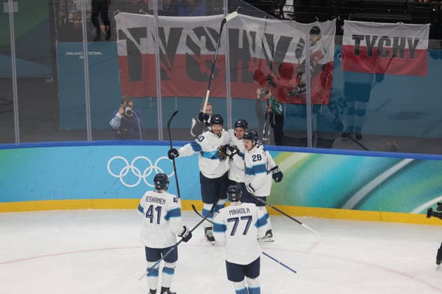 Ice hockey, Eishockey - Milano Cortina 2026 Winter Olympics: Day 15 In Milan, Italy, on February 21, 2026, Erik Haula celebrates after a goal during the Ice Hockey Men s Bronze Medal Game between Slovakia and Finland on day fifteen of the Milano Cortina 2026 Winter Olympic Games, Olympische Spiele, Olympia, OS at Milano Santagiulia Ice Hockey Arena Milano Italy  Copyright: xMattiaxMarteganix originalFilename:martegani-serieami260221_npCUa.jpg