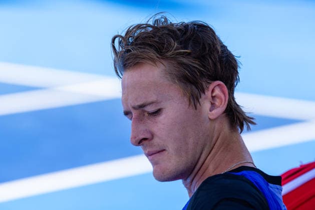 2026 Delray Beach Open - Semifinals - Sebastian Korda Of USA Def. Flavio Cobolli Of Italy Sebastian Korda of the USA cools down on the bench against Flavio Cobolli of Italy during their Men s Singles Semifinal match of the Delray Beach Open at the Delray Tennis Center in Delray Beach, Florida, on February 21, 2026. Delray Beach FL United States  Copyright: xMauricioxPaizx originalFilename:paiz-2026delr260221_np14C.jpg