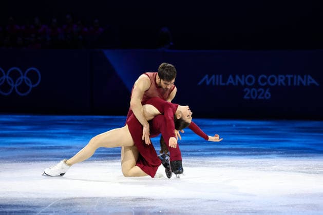 Winter Olympics - Laurence Fournier Beaudry and Guillaume Cizeron At Figure skating, Eiskunstlauf Exhibition Gala Laurence Fournier Beaudry and Guillaume Cizeron of Team France perform their Ice Dance routine during the Figure Skating Exhibition Gala on day fifteen of the Milano Cortina 2026 Winter Olympic Games, Olympische Spiele, Olympia, OS at Milano Ice Skating Arena on February 21, 2026 in Milan, Italy. Photo by Alexis Jumeau ABACAPRESS.COM Milan Italy  Copyright: xJumeauxAlexis ABACAx