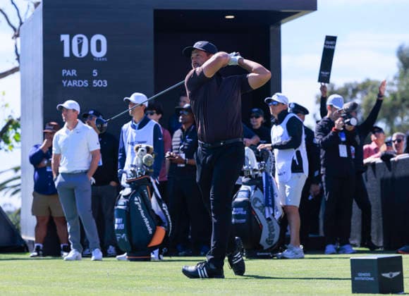 February 21, 2026, Pacific Palisades, California, USA: Xander Schauffele during Round 3 of the 2026 Genesis Invitational Golf Tournament on Saturday February 21, 2026 at the Riviera Country Club in Pacific Palisades, California. ARIANA RUIZ PI The 2026 Genesis Invitational - Round 3  - ZUMAp124 20260221_zaa_p124_005 Copyright: xArianaxRuizx